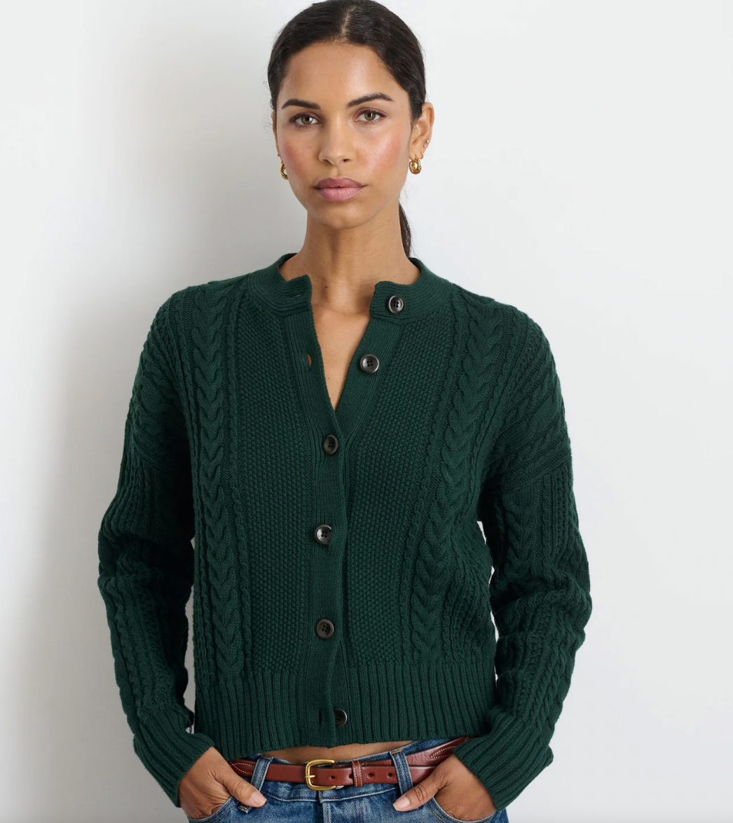 Alex Mill Nico Cable Knit Cardigan Sweater