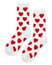 Load image into Gallery viewer, Hansel from Basel Heart Sheer Crew Socks